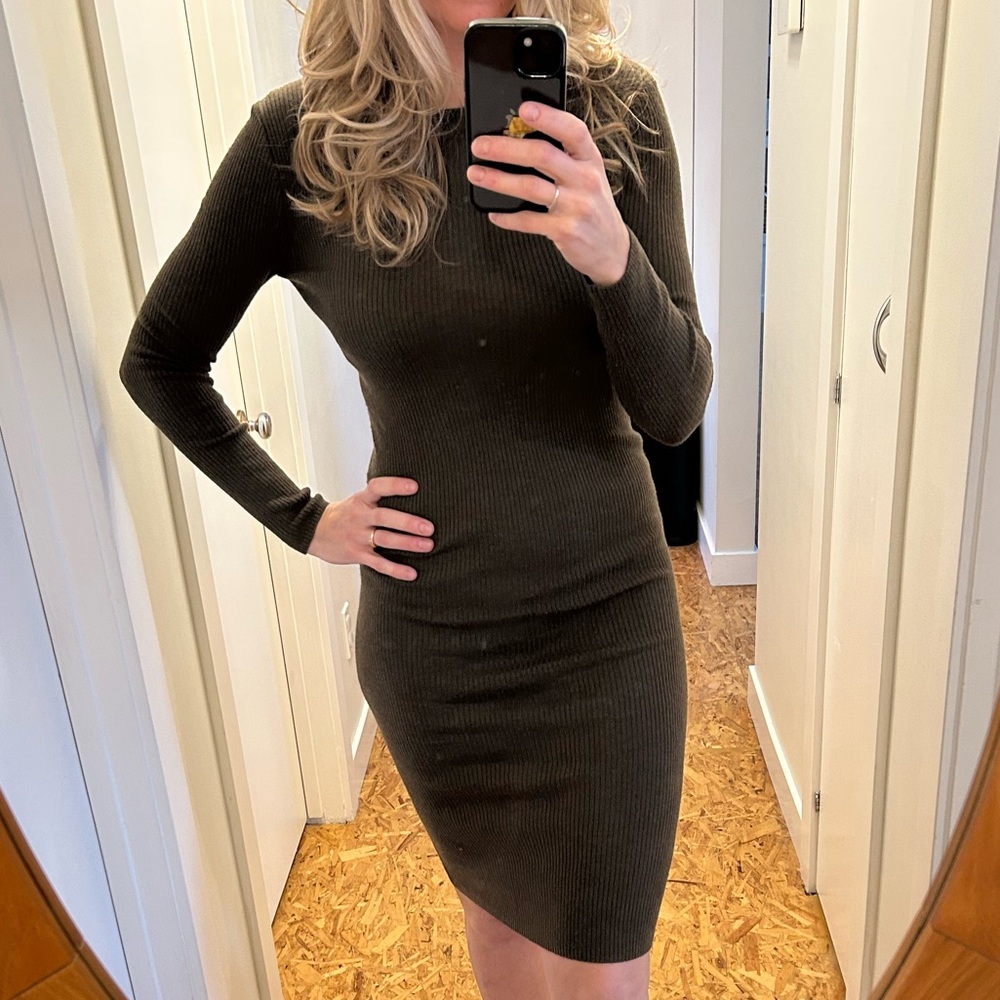 Wool Blend Knit Dress